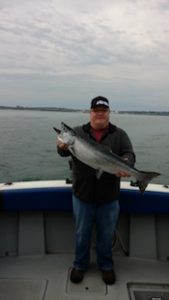 Ken Esser of Oswego NY with his spring salmon
