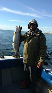 Nice spring king salmon caught by Chris Nichols of Baldwinsville NY.
