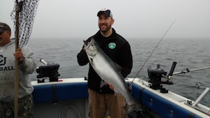 We caought a nice Atlantic Salmon on this mornings trip.