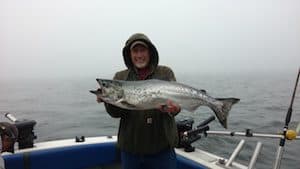 Wounded Warrior Brice with a nice Salmon.